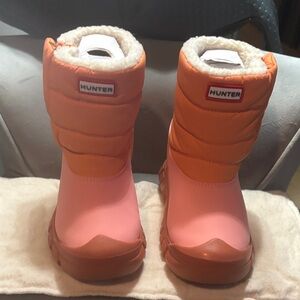 Hunter Vibrant Orange and Pink Boots